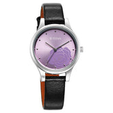 Titan Karishma Women's Watch Analog Purple Dial with Black Leather Strap, 2679SL01